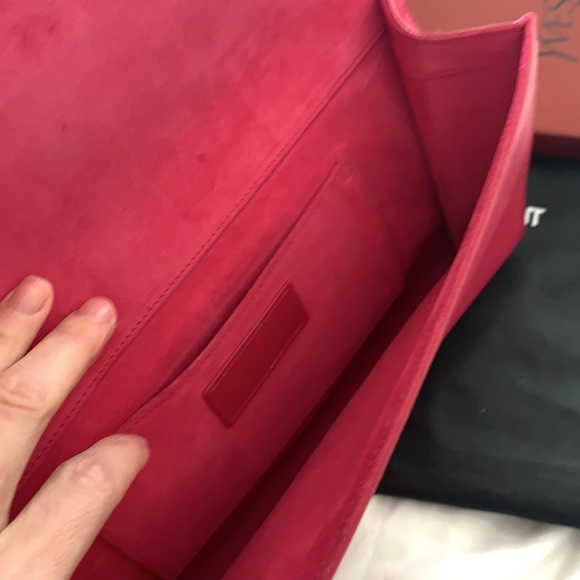 Auth saint laurent fuchsia cocktail party clutch bag with box - Picture 6 of 8